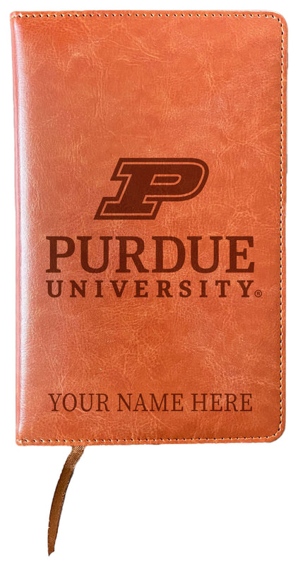 Purdue Boilermakers Customizable Engraved 8" x 5" Leather Journal Officially Licensed Collegiate Product Single