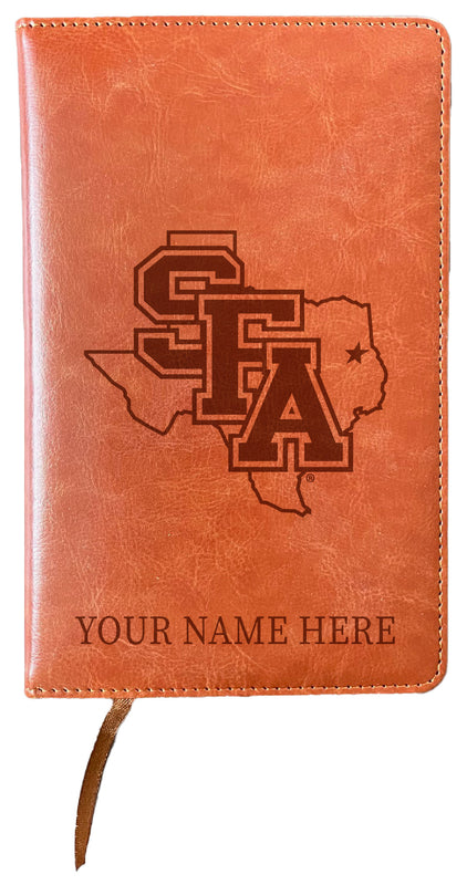 Stephen F. Austin State University Customizable Engraved 8" x 5" Leather Journal Officially Licensed
