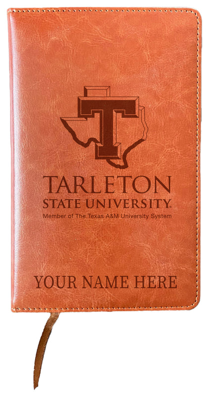 Tarleton State University Customizable Engraved 8" x 5" Leather Journal Officially Licensed