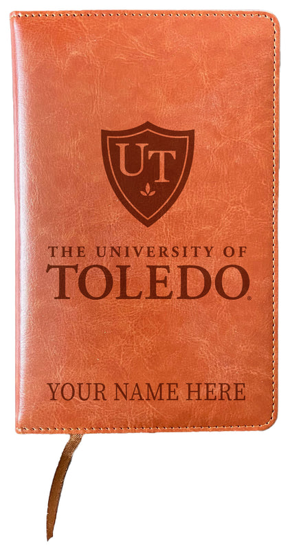 Toledo Rockets Customizable Engraved 8" x 5" Leather Journal Officially Licensed