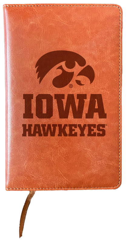 Iowa Hawkeyes Engraved 8" x 5" Leather Journal Officially Licensed Collegiate Product Single