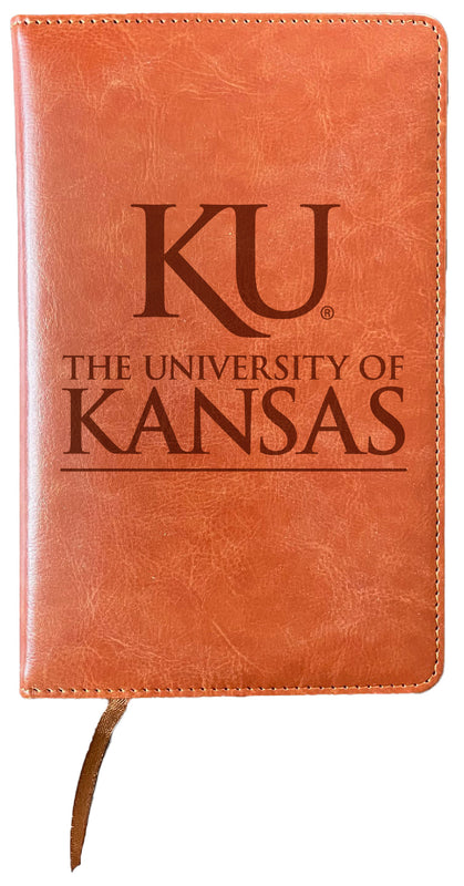 Kansas Jayhawks Engraved 8" x 5" Leather Journal Officially Licensed Collegiate Product Single