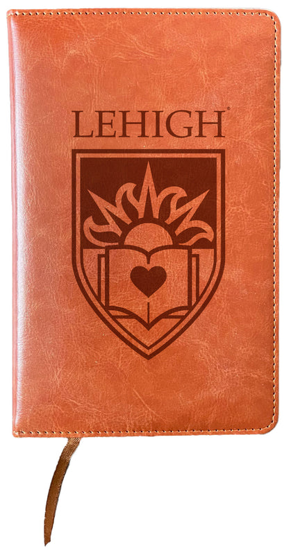 Lehigh University Mountain Hawks Engraved 8" x 5" Leather Journal Officially Licensed Collegiate Product 2-Pack
