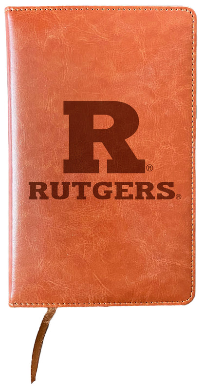 Rutgers Scarlet Knights Engraved 8" x 5" Leather Journal Officially Licensed Collegiate Product Single