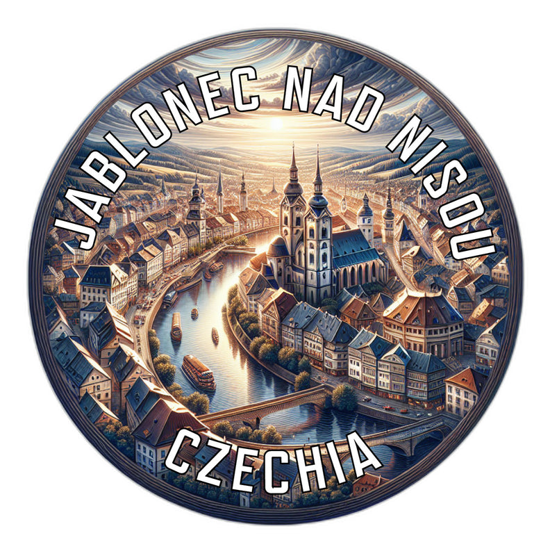 Jablonec nad Nisou Czechia Souvenir Die Cut Flat Magnet 2-Inch