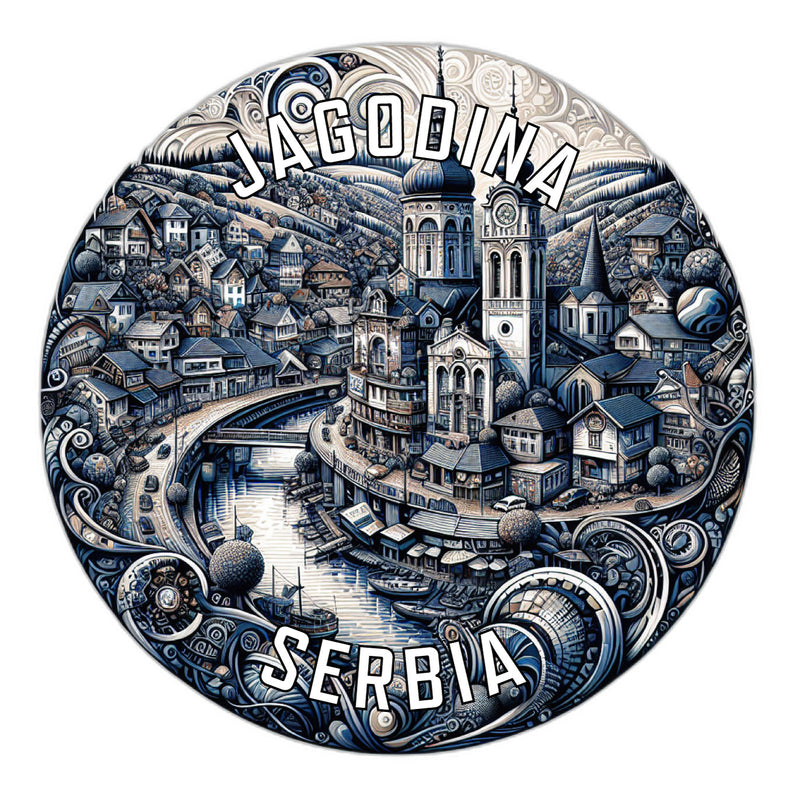 Jagodina Serbia Souvenir Vinyl Decal Sticker 6-Inch