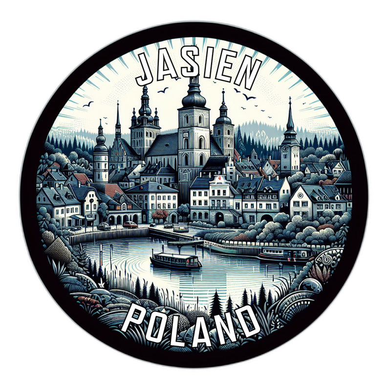 Jasien Poland Souvenir Vinyl Decal Sticker 2-Inch
