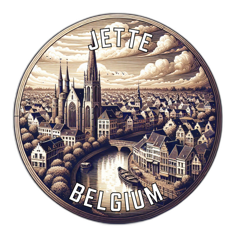 Jette Belgium Souvenir Vinyl Decal Sticker 3-Inch