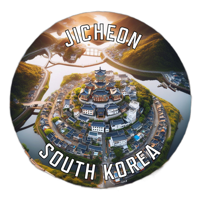 Jicheon Korea South Souvenir Die Cut Flat Magnet 2-Inch