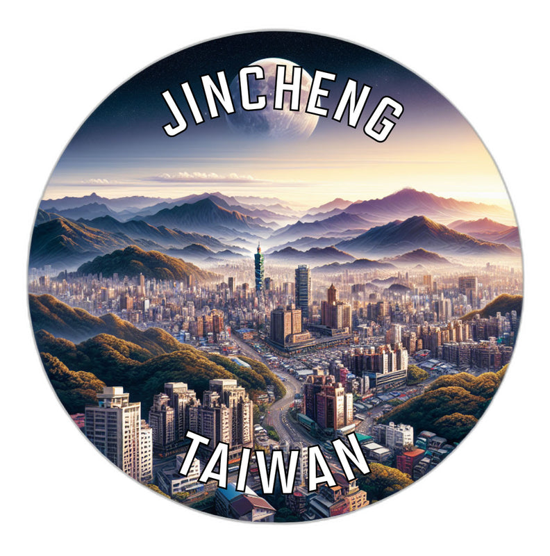 Jincheng Taiwan Souvenir Die Cut Flat Magnet 2-Inch