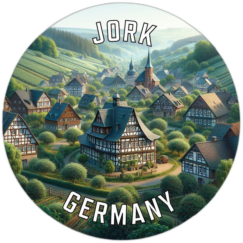 Jork Germany Souvenir Die Cut Flat Magnet 2-Inch