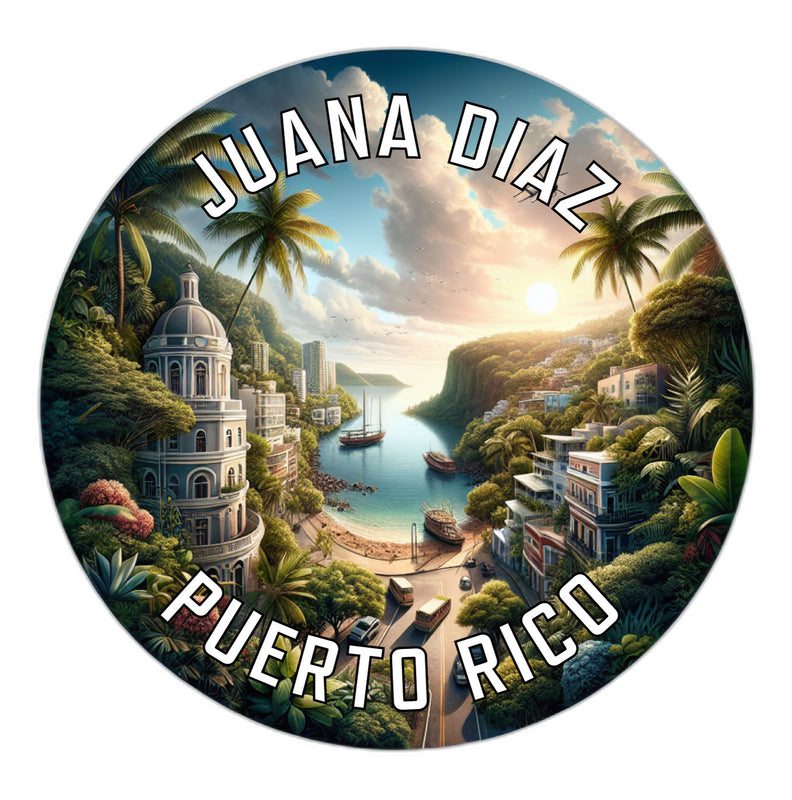 Juana Diaz Puerto Rico Souvenir Die Cut Flat Magnet 6-Inch