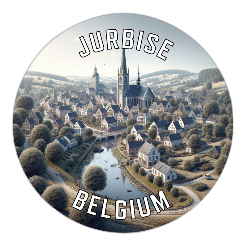 Jurbise Belgium Souvenir Vinyl Decal Sticker 6-Inch