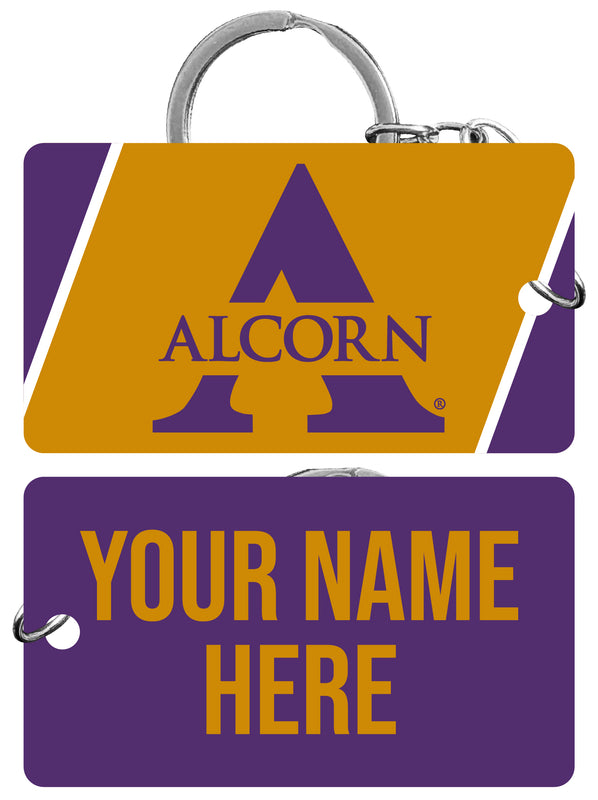 Alcorn State Braves Customizable Acrylic Keychain 1.5" x 2.75" Officially Licensed Collegiate Product Single