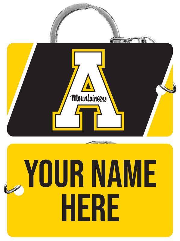 Appalachian State Customizable Acrylic Keychain 1.5" x 2.75" Officially Licensed Collegiate Product 4-Pack