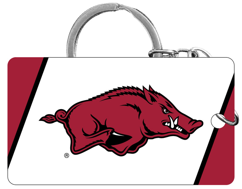 Arkansas Razorbacks Acrylic Keychain 1.5" x 2.75" Officially Licensed Collegiate Product 4-Pack