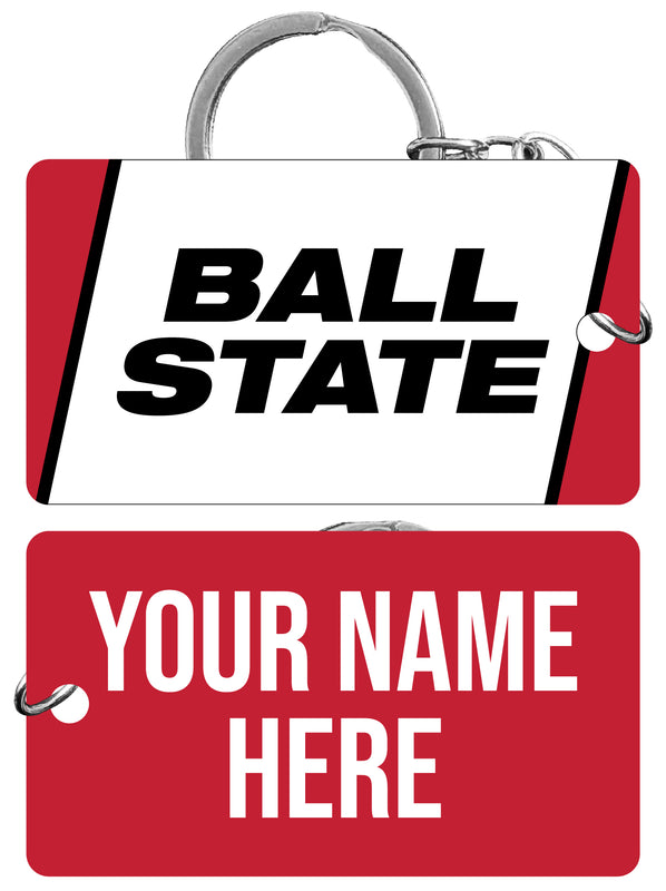 Ball State University Customizable Acrylic Keychain 1.5" x 2.75" Officially Licensed Collegiate Product Single
