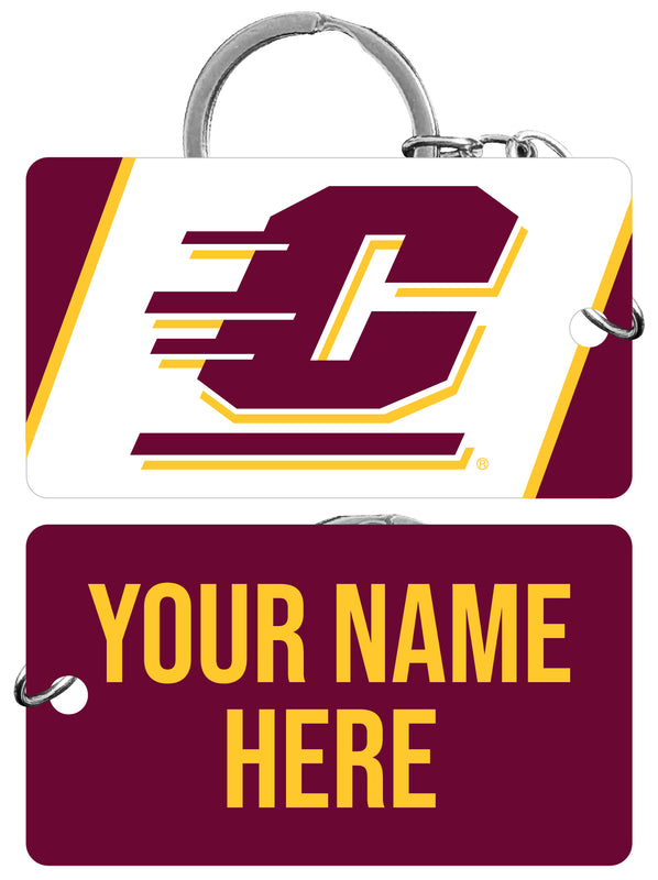 Central Michigan University Customizable Acrylic Keychain 1.5" x 2.75" Officially Licensed Collegiate Product 2-Pack