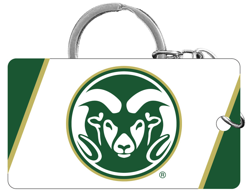 Colorado State Rams Acrylic Keychain 1.5" x 2.75" Officially Licensed Collegiate Product 2-Pack