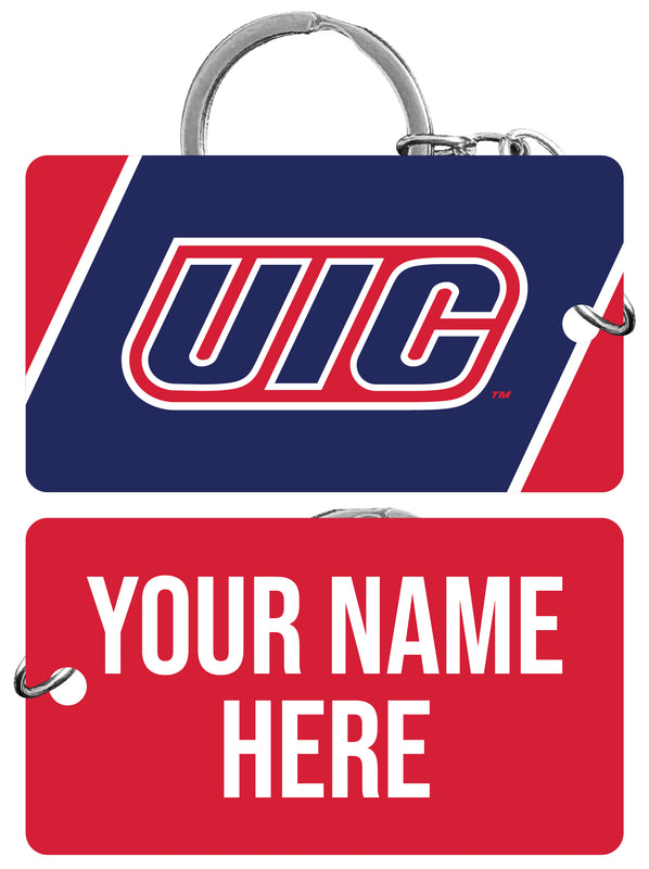 University of Illinois at Chicago Customizable Acrylic Keychain 1.5" x 2.75" Officially Licensed