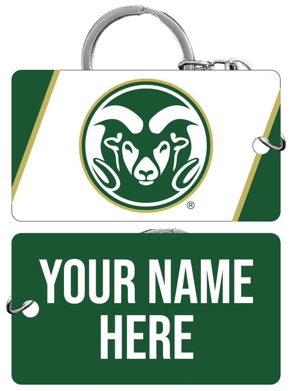 Colorado State Rams Customizable Acrylic Keychain 1.5" x 2.75" Officially Licensed
