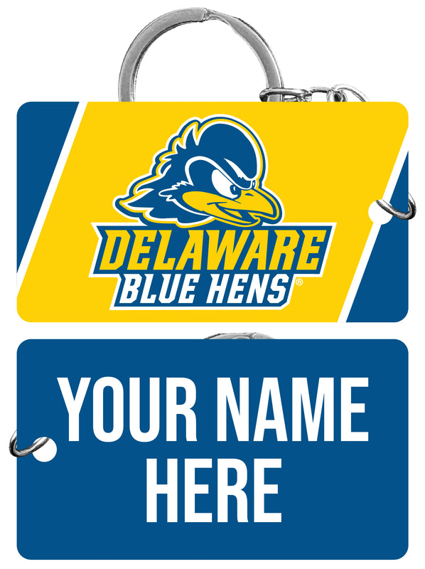 Delaware Blue Hens Customizable Acrylic Keychain 1.5" x 2.75" Officially Licensed