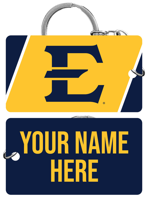 East Tennessee State University Customizable Acrylic Keychain 1.5" x 2.75" Officially Licensed