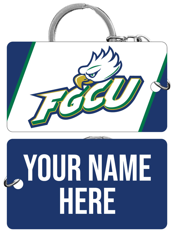 Florida Gulf Coast Eagles Customizable Acrylic Keychain 1.5" x 2.75" Officially Licensed