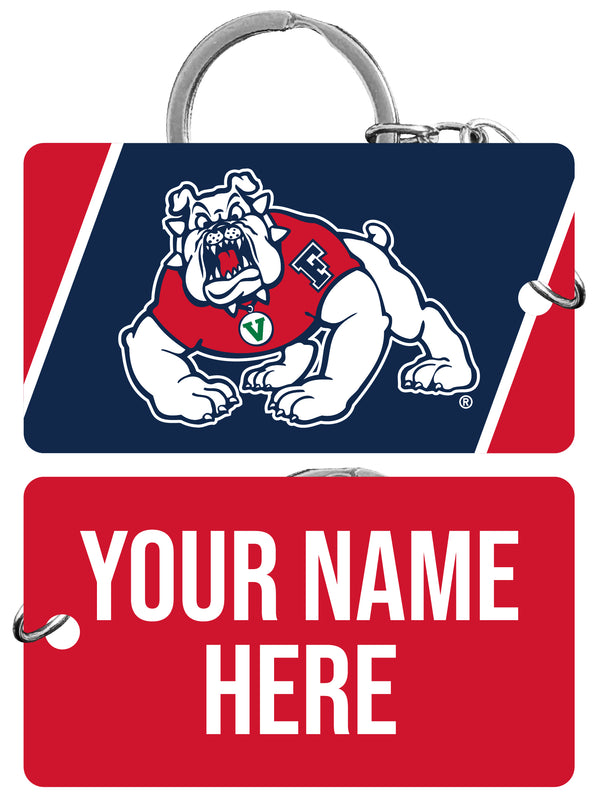 Fresno State Bulldogs Customizable Acrylic Keychain 1.5" x 2.75" Officially Licensed
