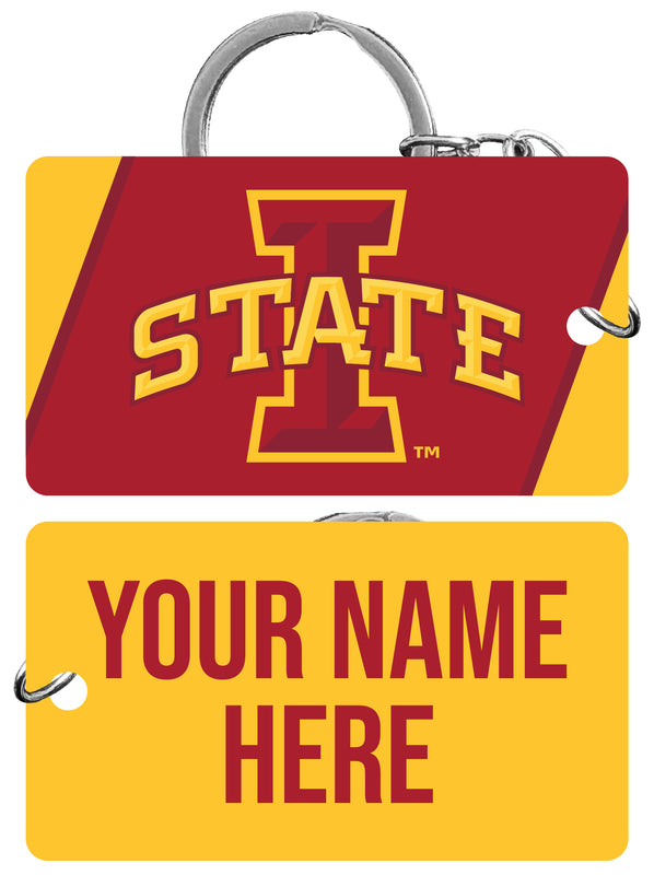 Iowa State Cyclones Customizable Acrylic Keychain 1.5" x 2.75" Officially Licensed
