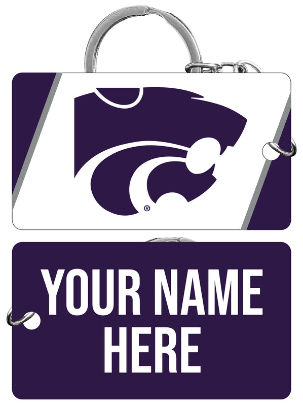 Kansas State Wildcats Customizable Acrylic Keychain 1.5" x 2.75" Officially Licensed
