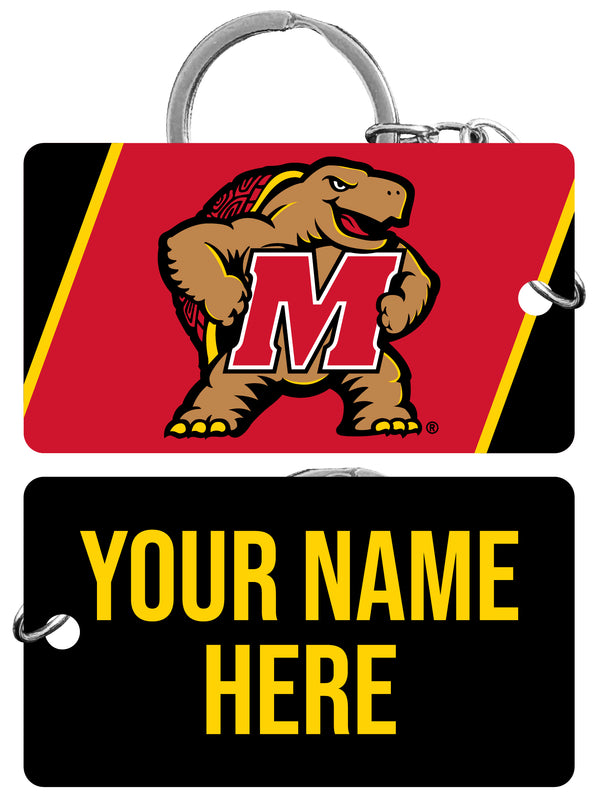 Maryland Terrapins Customizable Acrylic Keychain 1.5" x 2.75" Officially Licensed