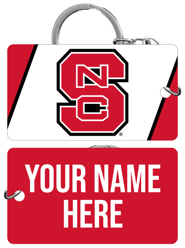 NC State Wolfpack Customizable Acrylic Keychain 1.5" x 2.75" Officially Licensed