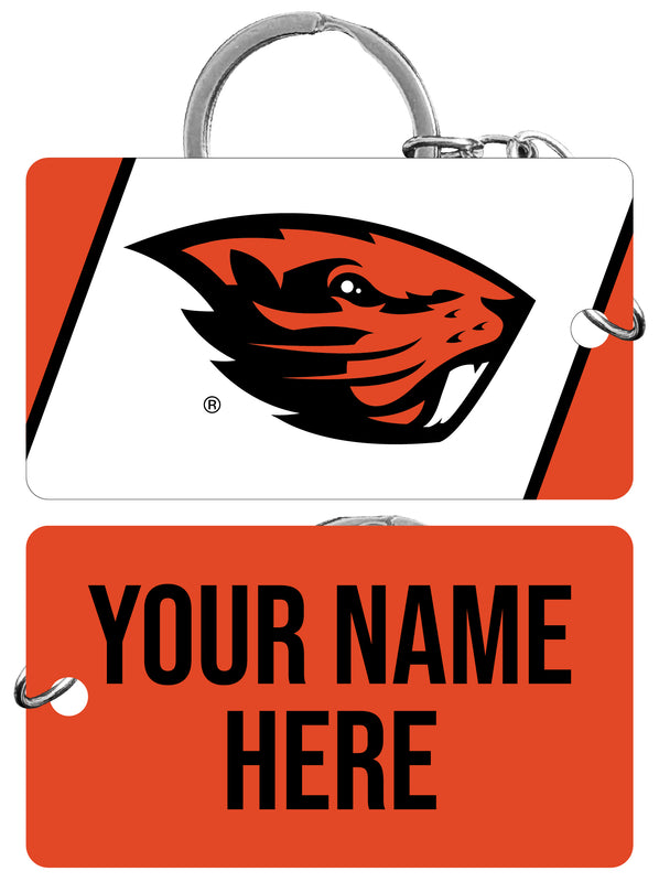 Oregon State Beavers Customizable Acrylic Keychain 1.5" x 2.75" Officially Licensed