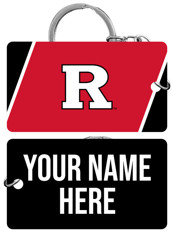 Rutgers Scarlet Knights Customizable Acrylic Keychain 1.5" x 2.75" Officially Licensed