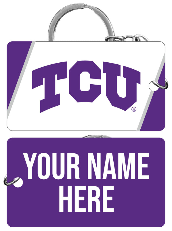 Texas Christian University Customizable Acrylic Keychain 1.5" x 2.75" Officially Licensed