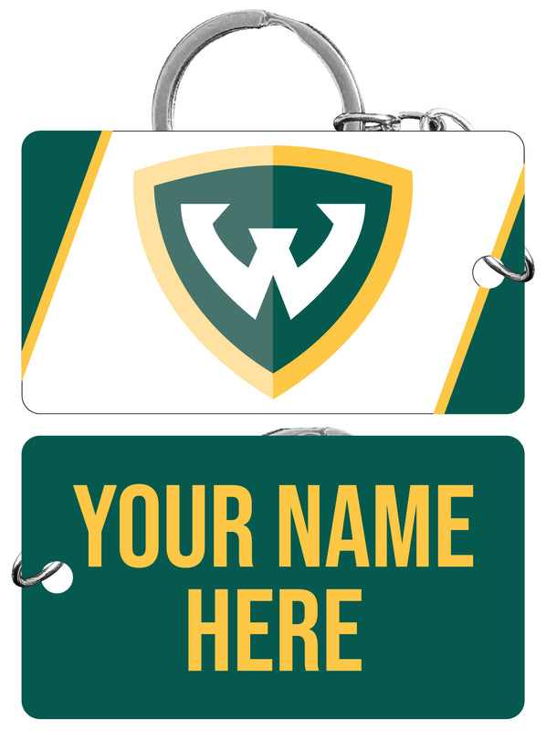 Wayne State Customizable Acrylic Keychain 1.5" x 2.75" Officially Licensed