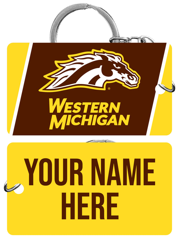 Western Michigan University Customizable Acrylic Keychain 1.5" x 2.75" Officially Licensed