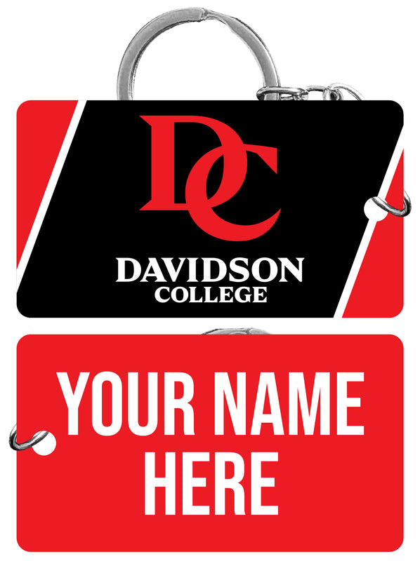 Davidson College Customizable Acrylic Keychain 1.5" x 2.75" Officially Licensed Collegiate Product Single