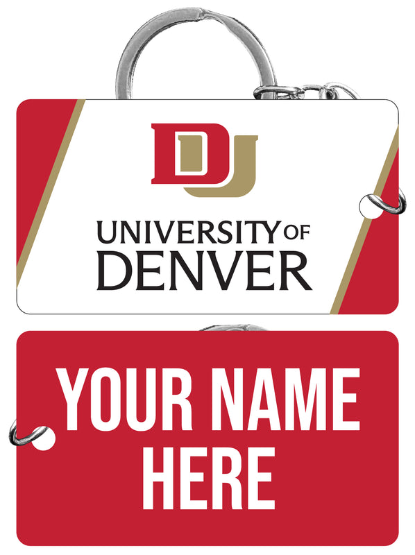 University of Denver Pioneers Customizable Acrylic Keychain 1.5" x 2.75" Officially Licensed Collegiate Product Single