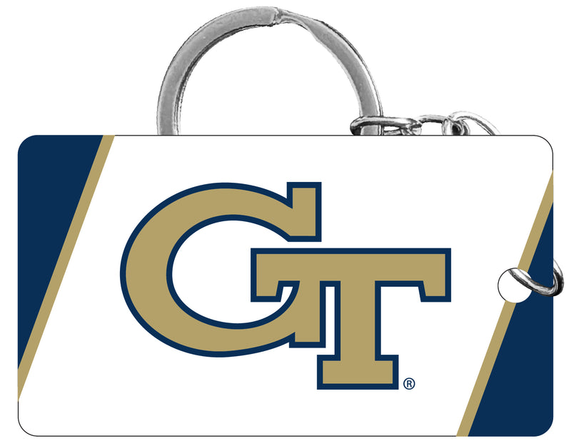 Georgia Tech Yellow Jackets Acrylic Keychain 1.5" x 2.75" Officially Licensed Collegiate Product Single