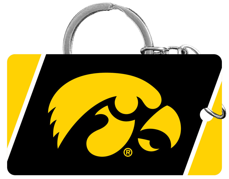 Iowa Hawkeyes Acrylic Keychain 1.5" x 2.75" Officially Licensed Collegiate Product 2-Pack