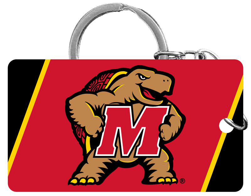 Maryland Terrapins Acrylic Keychain 1.5" x 2.75" Officially Licensed Collegiate Product 4-Pack