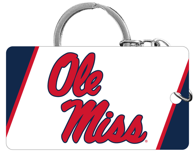 Mississippi Rebels "Ole Miss" Acrylic Keychain 1.5" x 2.75" Officially Licensed Collegiate Product 4-Pack