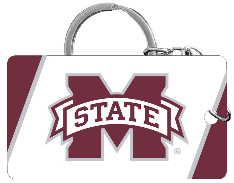 Mississippi State Bulldogs Acrylic Keychain 1.5" x 2.75" Officially Licensed Collegiate Product 4-Pack