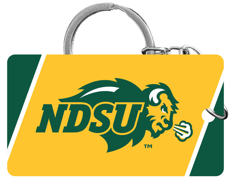 North Dakota State Bison Acrylic Keychain 1.5" x 2.75" Officially Licensed Collegiate Product 4-Pack