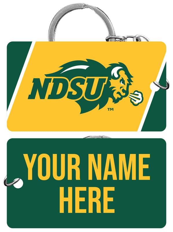 North Dakota State Bison Customizable Acrylic Keychain 1.5" x 2.75" Officially Licensed Collegiate Product 4-Pack