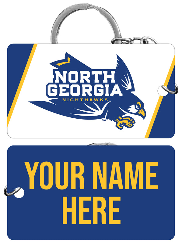 North Georgia Nighhawks Customizable Acrylic Keychain 1.5" x 2.75" Officially Licensed Collegiate Product 4-Pack