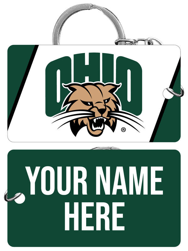 Ohio University Customizable Acrylic Keychain 1.5" x 2.75" Officially Licensed Collegiate Product 2-Pack