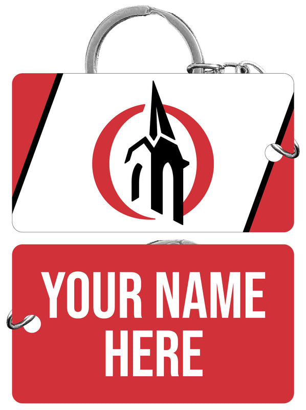 Otterbein University Customizable Acrylic Keychain 1.5" x 2.75" Officially Licensed Collegiate Product 4-Pack